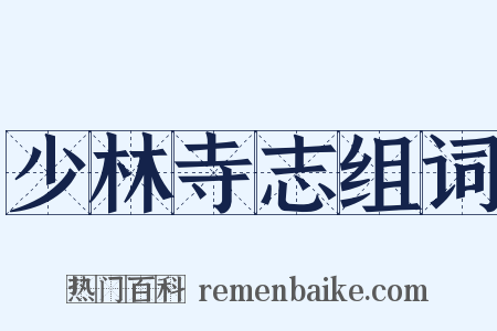 少林寺志组词是什么意思的图片